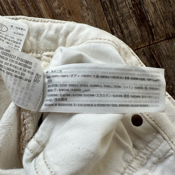 Abercrombie The Vintage Flare High Rise Jean Curve Love in Cream Size 34 Short - Picture 4 of 5
